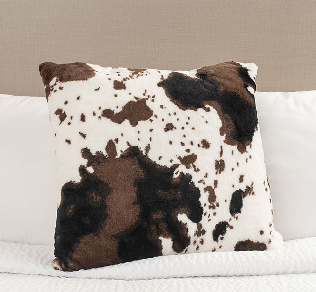 Pillow with a cow pattern