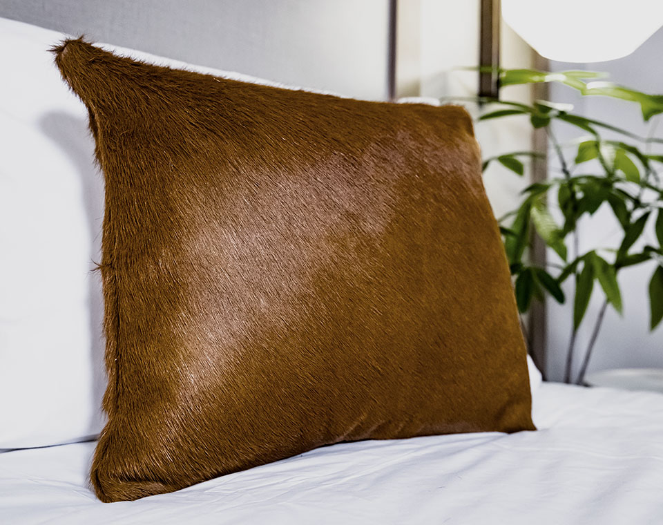 Cowhide Throw Pillow.