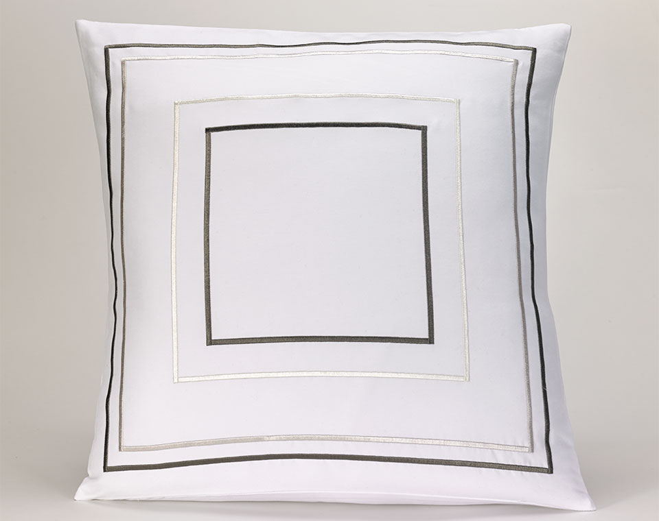 Grey & Taupe Frames Throw Pillow Image 1