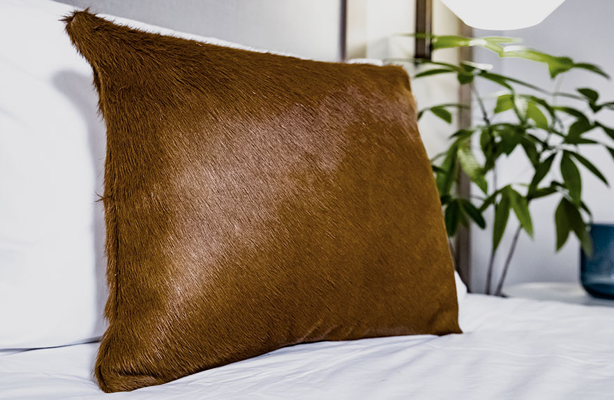 Cowhide Throw Pillow