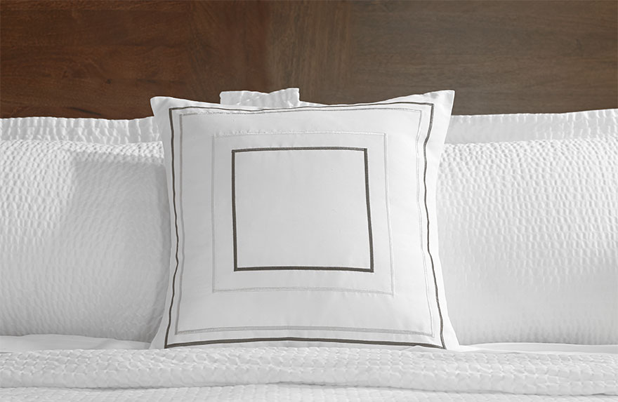 Grey & Taupe Frames Throw Pillow